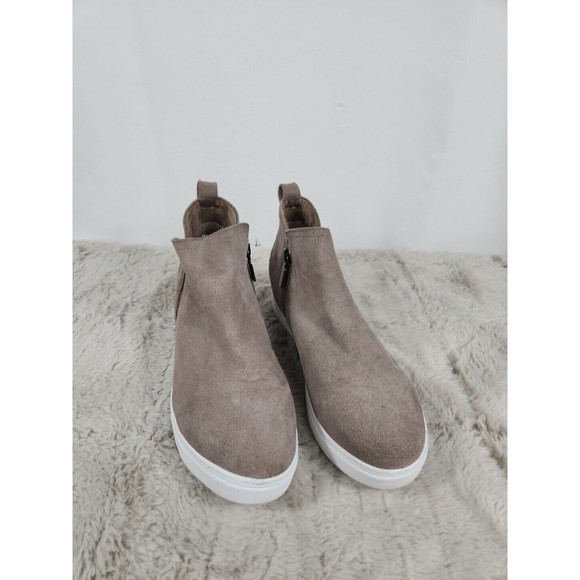 Blondo Waterproof Boots Womens 8 M Gennie Gray Suede Pull On Round Toe - Picture 4 of 11